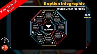 57.PowerPoint Presentation-8 Step LINE Infographic | Free download | Microsoft 365