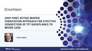 SmartKem | Chip-first active-matrix for effective connection of TFT backplanes to micro-LEDs