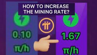 HOW TO INCREASE THE PI MINING RATE #picoins #pinetwork #crypto