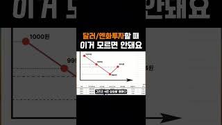 달러, 엔화투자할 때 이거 모르면 안돼요