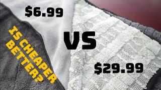 Cheap VS Expensive drying towels - The rag company / harbor freight