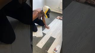 How to install peel & stick flooring on carpet floor #shorts #flooring #peelandstick