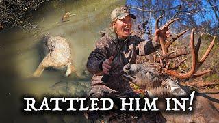 Rattled a GIANT Illinois Whitetail into 10 YARDS! | Found Him in the CREEK!