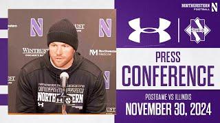 Football - Northwestern vs. Illinois Postgame Press Conference (11/30/24)