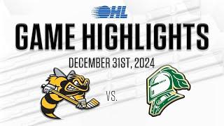 OHL Highlights: Sarnia Sting @ London Knights Dec. 31, 2024