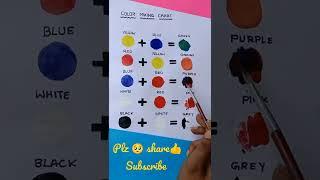 #shorts/colour mixing chart #art #drawing#paint