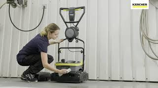 How to use the Karcher scrubber drier BR 40 10 C Adv in an auto repair shop