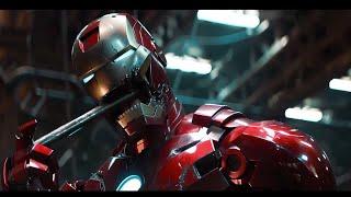 Iron Man eating Iron bar ai 2024