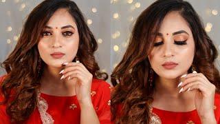 Kay Beauty :- One Brand Tutorial | full Face of Kay Beauty | Festive Makeup with Kay Beauty Products