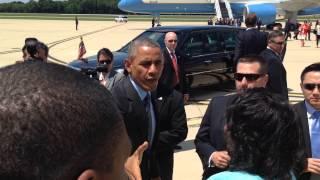 President Obama with "mohawk" boy