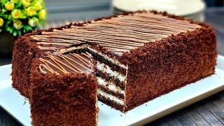 WOW‼️  Delicious Chocolate Cake in 15 minutes! Medovik cake. Honey cake. Simple recipe.