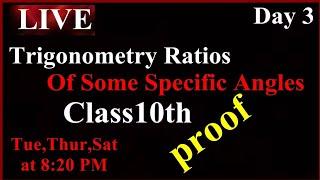 Trigonometry Ratios Of Some Specific Angles Class 10 Maths R B classes