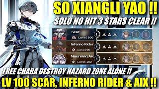 S0 XIANGLI YAO SOLO NO HIT Lv 100 Scar, Inferno Rider & Aix - 3 Stars Clear Hazard Zone Showcase