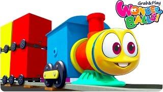 Learn Colors with Colorful Trains - WonderBalls | Cartoons For Children | WonderBalls Playground