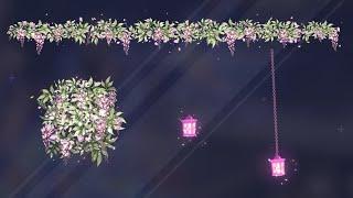 Pink Wisteria Flowers Full Screen Animated Decorations