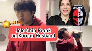 Deadly chip Prank on Korean husband i regret doing #jolochipprank #prankonhusband