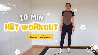 10 min HIIT to BURN FAT at home //No Equipment (Burn ~80-100 calories)