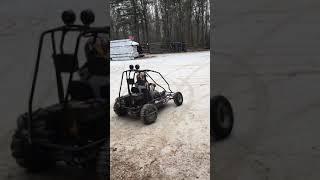 Doing donuts in go kart