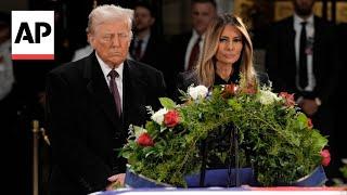 Trump pays respects to Jimmy Carter at the US Capitol