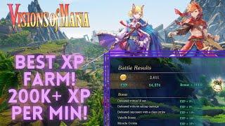 Visions of Mana - Best XP farm!  200K XP per minute!