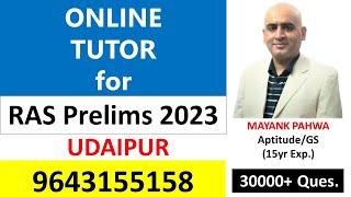 Online Tutor for RAS Prelims 2023 Exam in Udaipur|Online Tutor for RAS Prelims Exam in Udaipur|RAS