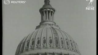 USA: Capitol building damaged by fire (1930)