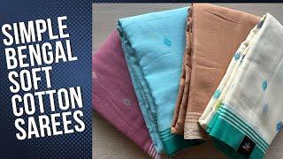 Simple Bengal Handloom Soft Cotton Sarees | Shop on www.fabk.in #fabksarees #softcottonsarees