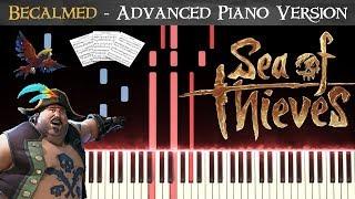 Becalmed (Sea Shanty from "Sea of Thieves") - Synthesia Piano Tutorial + MIDI / SHEETS