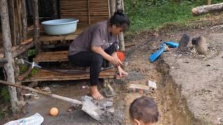 "What will Tieu Ca do when mom picks peanuts? and planting vegetables on a rainy day".