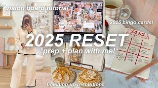 HOW TO RESET FOR 2025!  *prep + plan with me for the new year* + vision board wallpaper tutorial