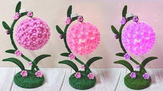 Diy Beautiful Handmade Pipe Cleaner Flower Lamp - Hydrangea Lamp tutorial - Pipe Cleaner Flower Lamp