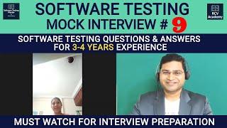 Software Testing Mock Interview - Software Testing Interview Questions for 3-4 Years Experience