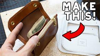 Make A Leather (Mini) TRUCKER WALLET | FREE PDF DOWNLOAD!