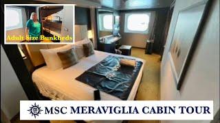 MSC MERAVIGLIA Ocean View Large Cabin Tour of Stateroom 11003 #msc #travel #roomtour