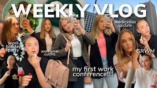 WORK WEEK IN MY LIFE 9-5: my first work conference!!!, medication update, new workwear outfits, grwm