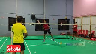 Kerala badminton Multi Shuttle#training with ResistanceBand #keralabadminton#coaching #yonexsunrise