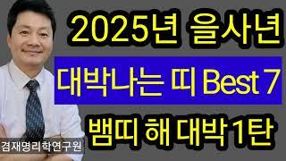 2025년 을사년 뱀띠해 신년운세 대박나는 띠 best7  72년쥐띠 61년소띠 50년범띠 63년토끼띠. 64년용띠  53년뱀띠 66년말띠 상담전화 051 805 4999