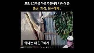 아프리카 세네갈. 잘 키운 포도를 이웃 4명에게 나누어 주었다.  #새마을_세네갈