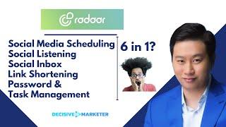 Radaar - 6 in 1 Social Media Scheduling, Inbox, Monitoring, Password Management & Link Shortening