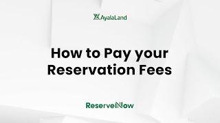 ReserveNow How to Pay your Reservation Fees