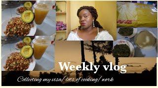 VLOG:COLLECTING MY VISA//LOTS OF COOKING//WORK// FAITH SHADD