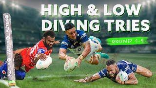 Best High & Low Diving Tries | Rounds 1-5, 2022 | NRL