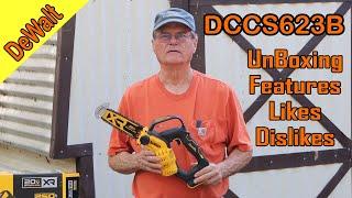 DeWalt Pruning Chainsaw Model DCCS623B 8 inch bar uses a 20 volt battery