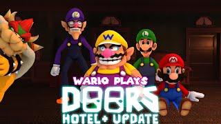 Wario plays: DOORS HOTEL + UPDATE Ft. Mario, Luigi, Waluigi, and Bowser