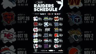 #Raiders 2025 schedule release #nfl #raidernation #justwinbaby