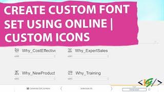 How to Create Custom Font Set using Online Website | Custom Icons Library using SVG File Format