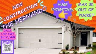 Max $3,000 Out Of Pocket for this New Construction The Hernando – LGI - 3/2/2- 1457 ft.² – $312,900