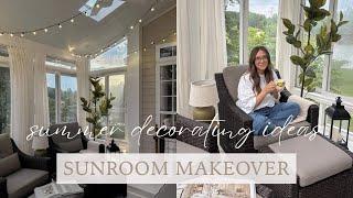 Cozy Summer Sunroom Makeover | Simple Updates for Any Outdoor Space
