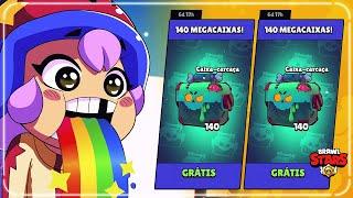 ABRI 140 CAIXAS CARCAÇA GRATIS e ELAS ESTÃO SENSACIONAIS! CORRA e PEGUE AS SUAS! BRAWL STARS