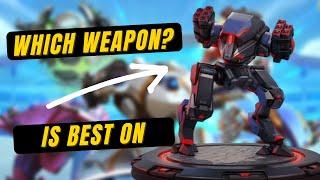 Which weapon is best on guardian at 16 energy|Mech arena